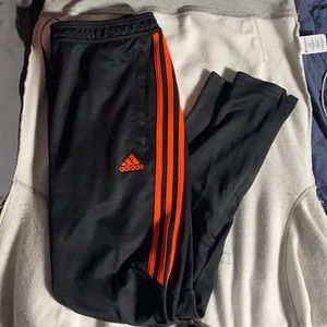 Black and Orange Womens Medium Adidas pants